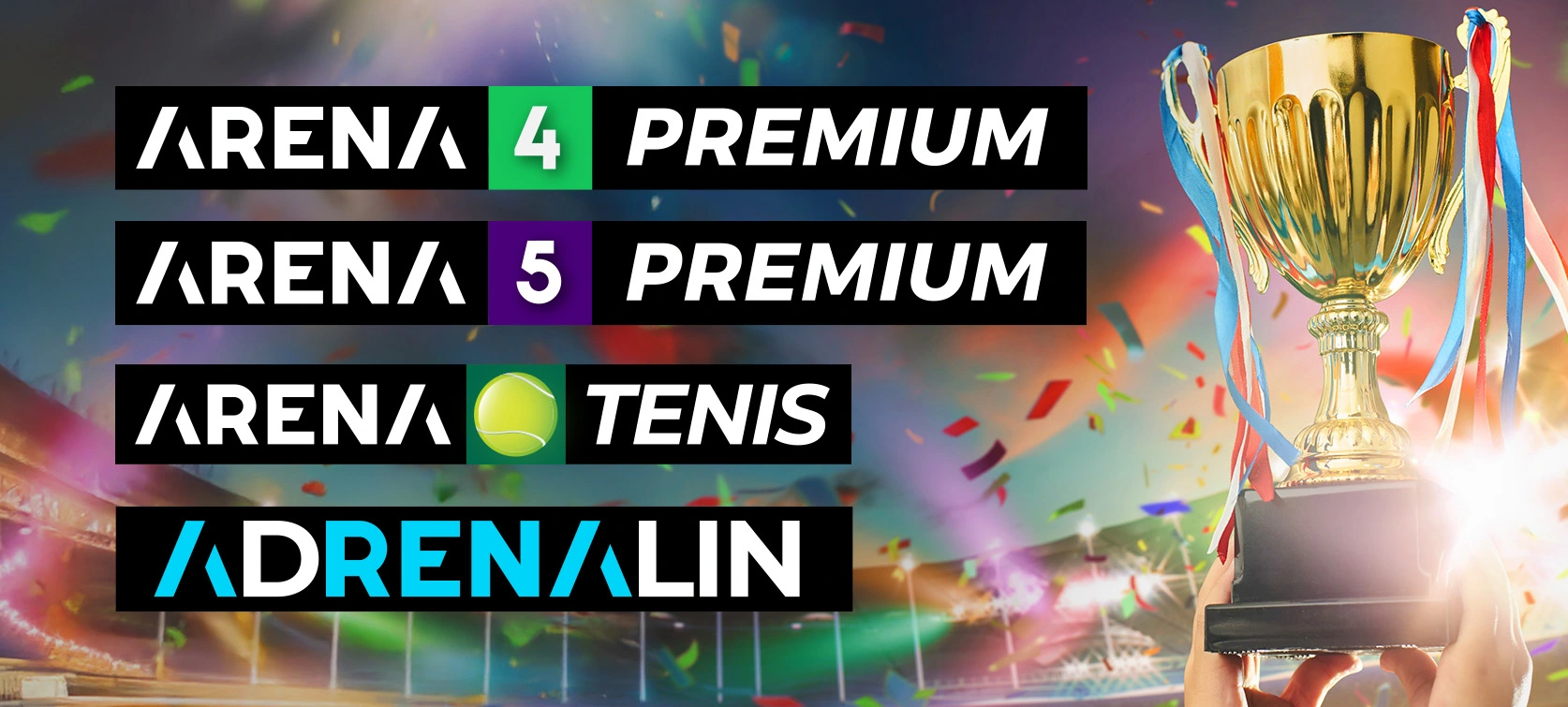 Arena Sport kanali: Četiri nova kanala u ponudi Orion TV-a